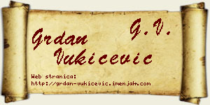 Grdan Vukičević vizit kartica